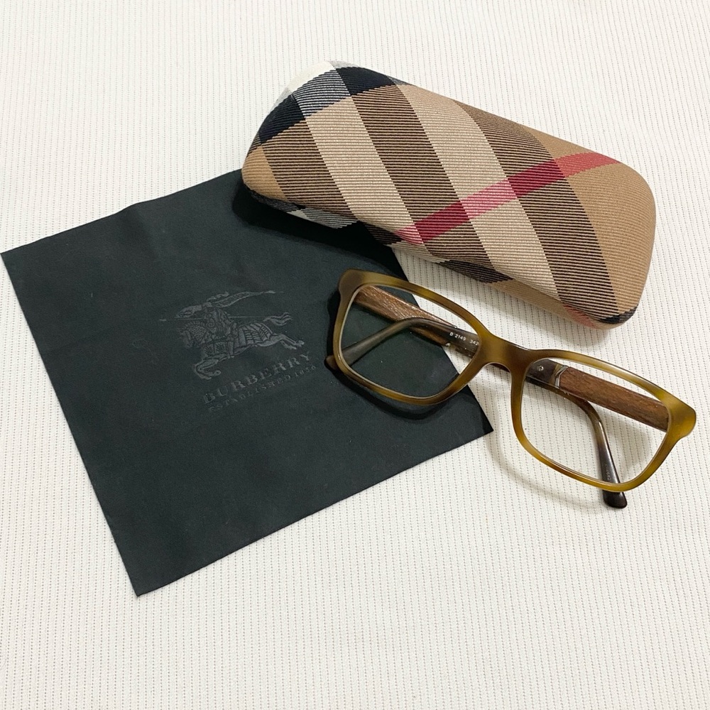 Burberry B 2149 3420 Prescription Glasses Brown Tan Frame 53 18